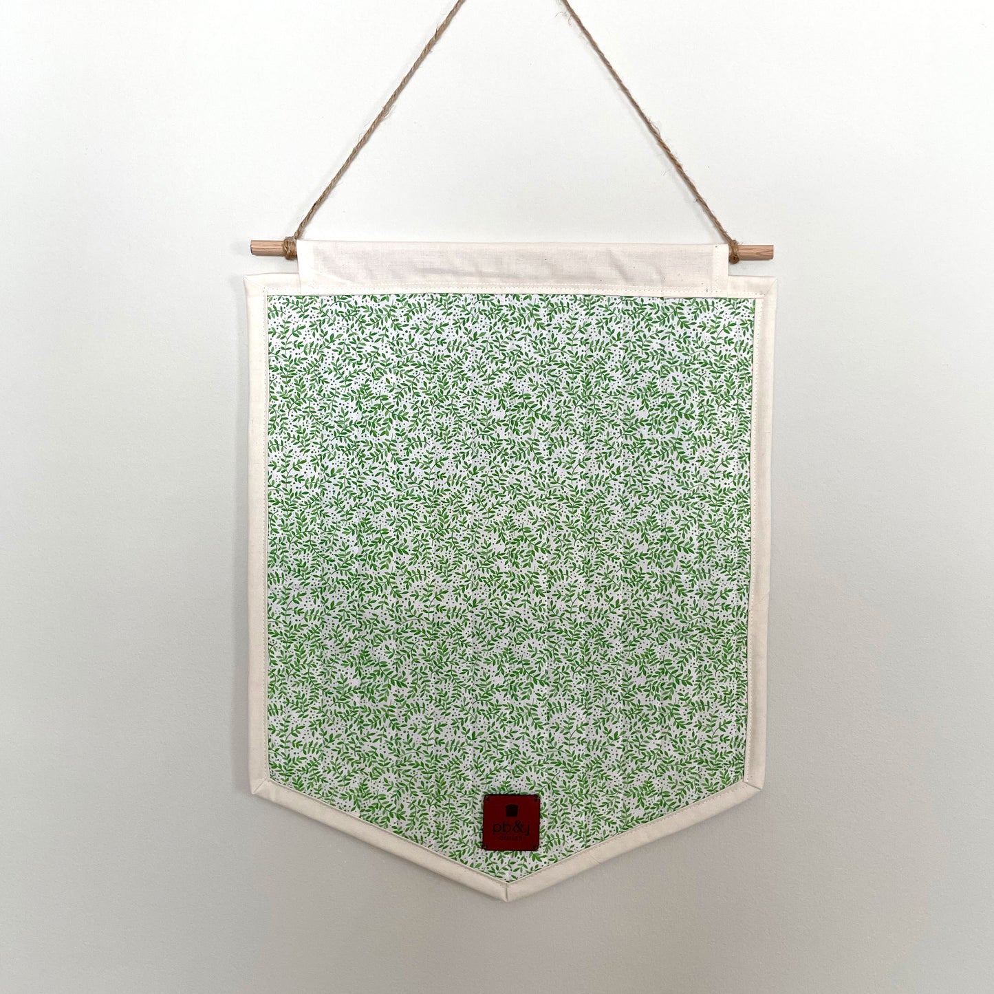 Modern Quilted Half-Circle Banner // Green, Navy, Purple