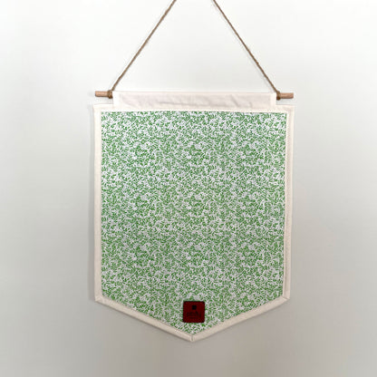 Modern Quilted Half-Circle Banner // Green, Navy, Purple
